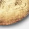 Designart - Ancient Map of The World IV - Vintage Metal Circle Wall Art